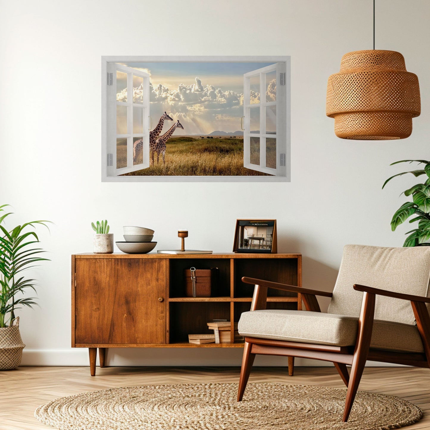 GIRAFF-FÖNSTER, självhäftande poster