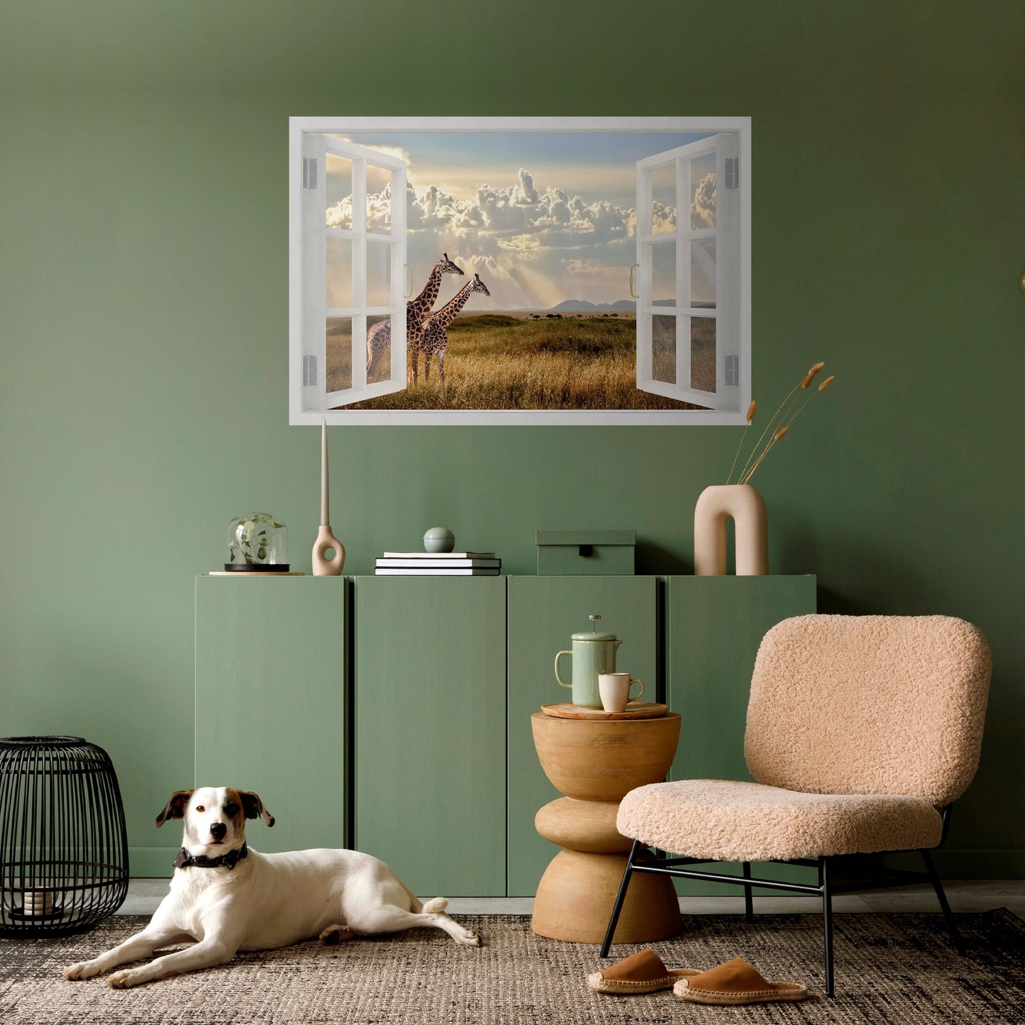 GIRAFF-FÖNSTER, självhäftande poster