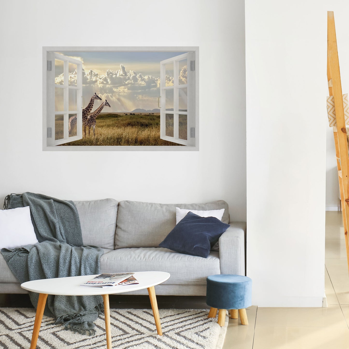GIRAFF-FÖNSTER, självhäftande poster