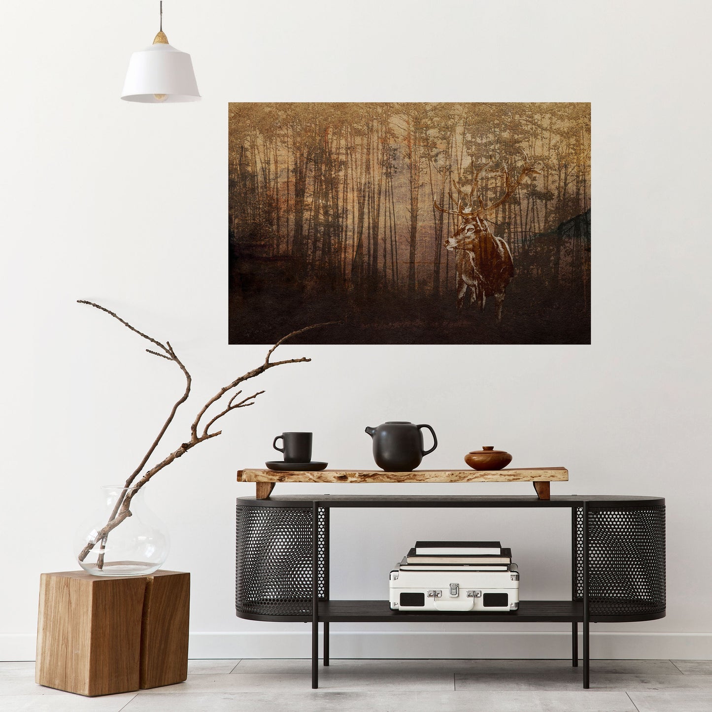 WHISPERING WOODS MYSTIQUE Peel and Stick Horizontal Poster