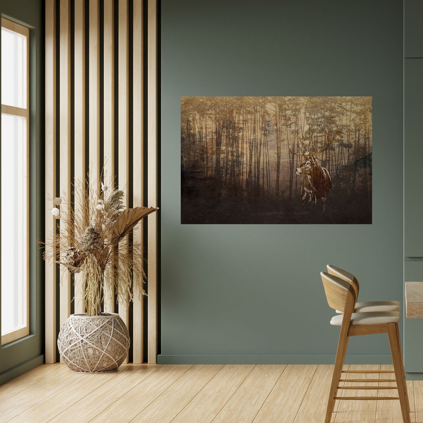 WHISPERING WOODS MYSTIQUE Peel and Stick Horizontal Poster