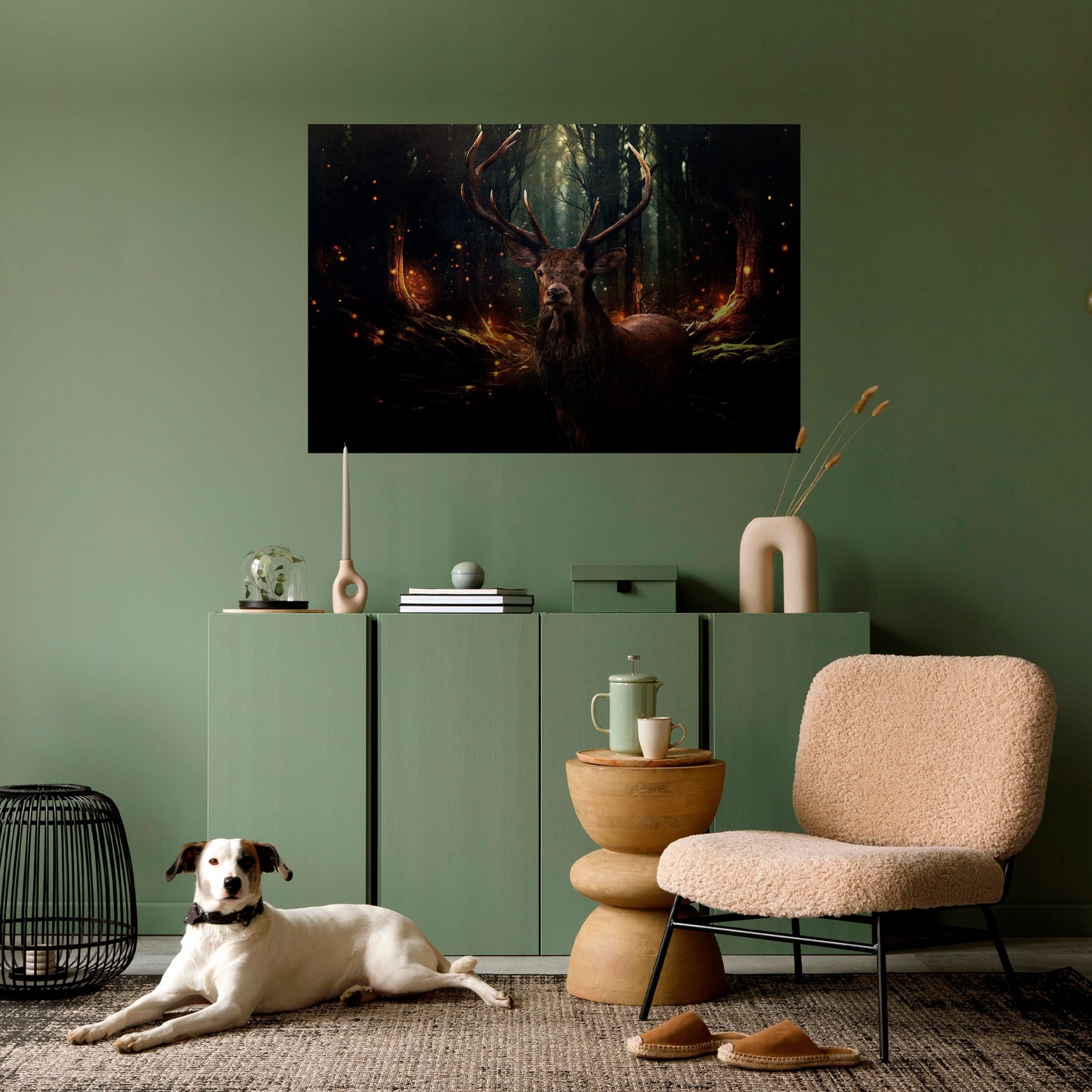 ENCHANTED FOREST GUARDIAN Peel and Stick Horizontal Poster