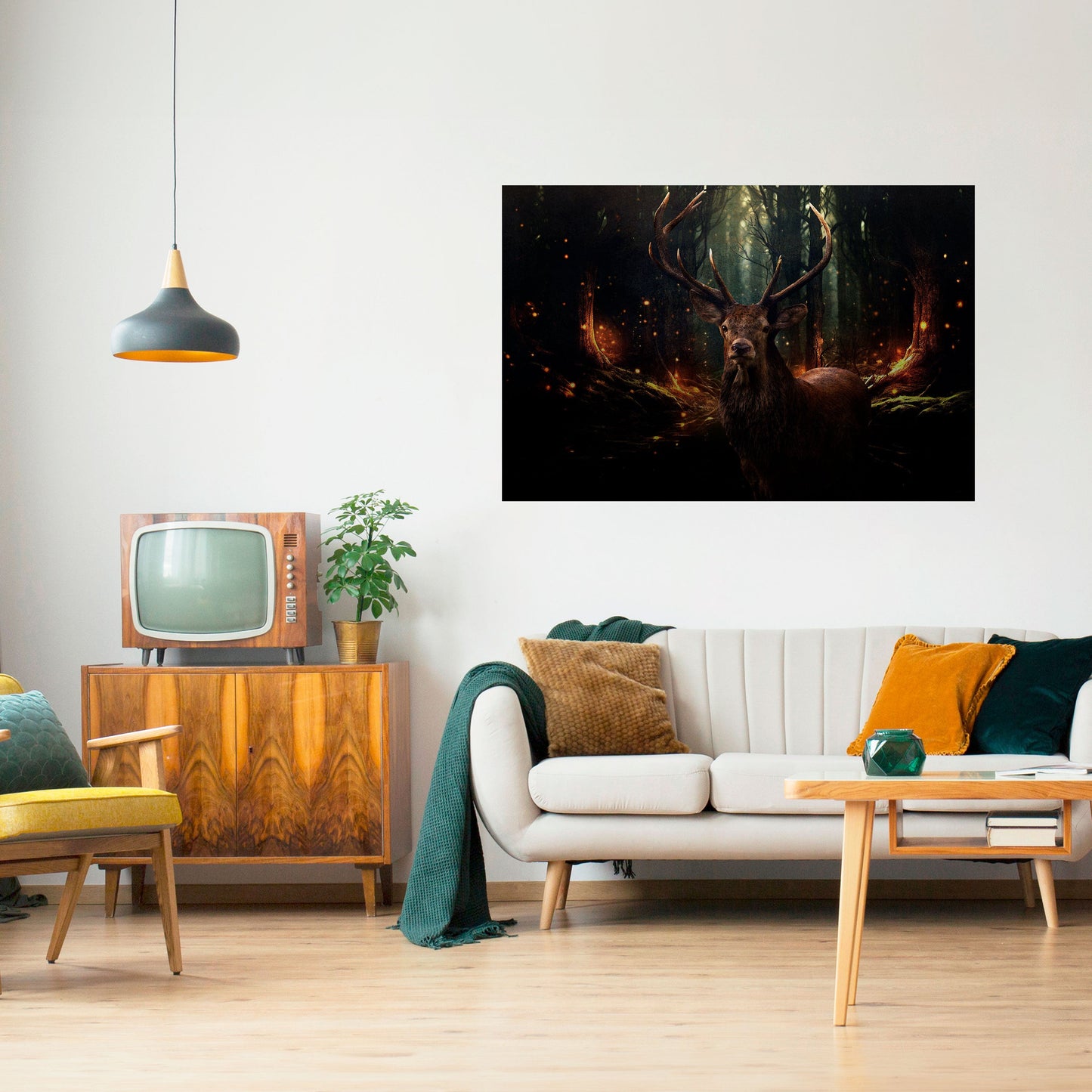 ENCHANTED FOREST GUARDIAN Peel and Stick Horizontal Poster