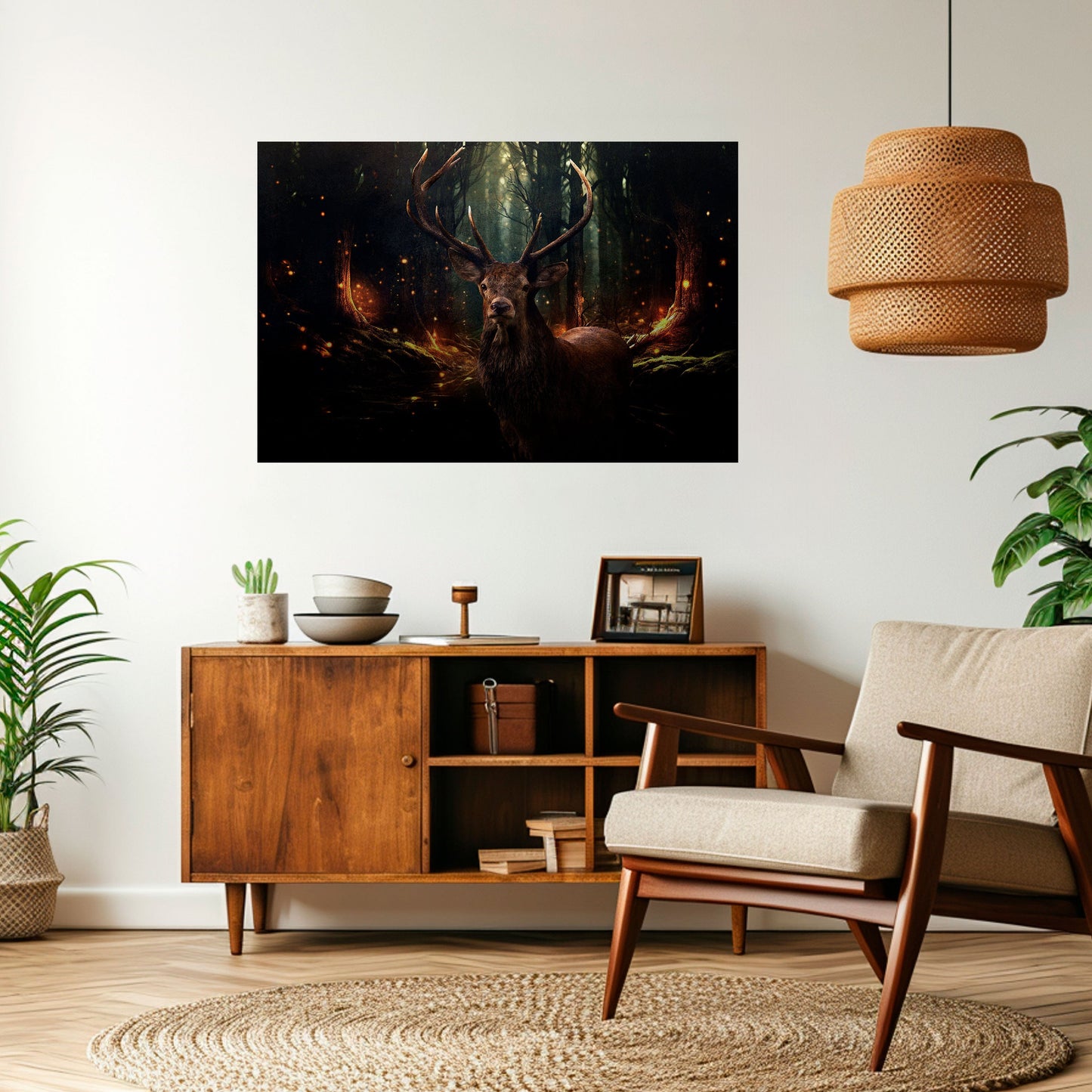 ENCHANTED FOREST GUARDIAN Peel and Stick Horizontal Poster