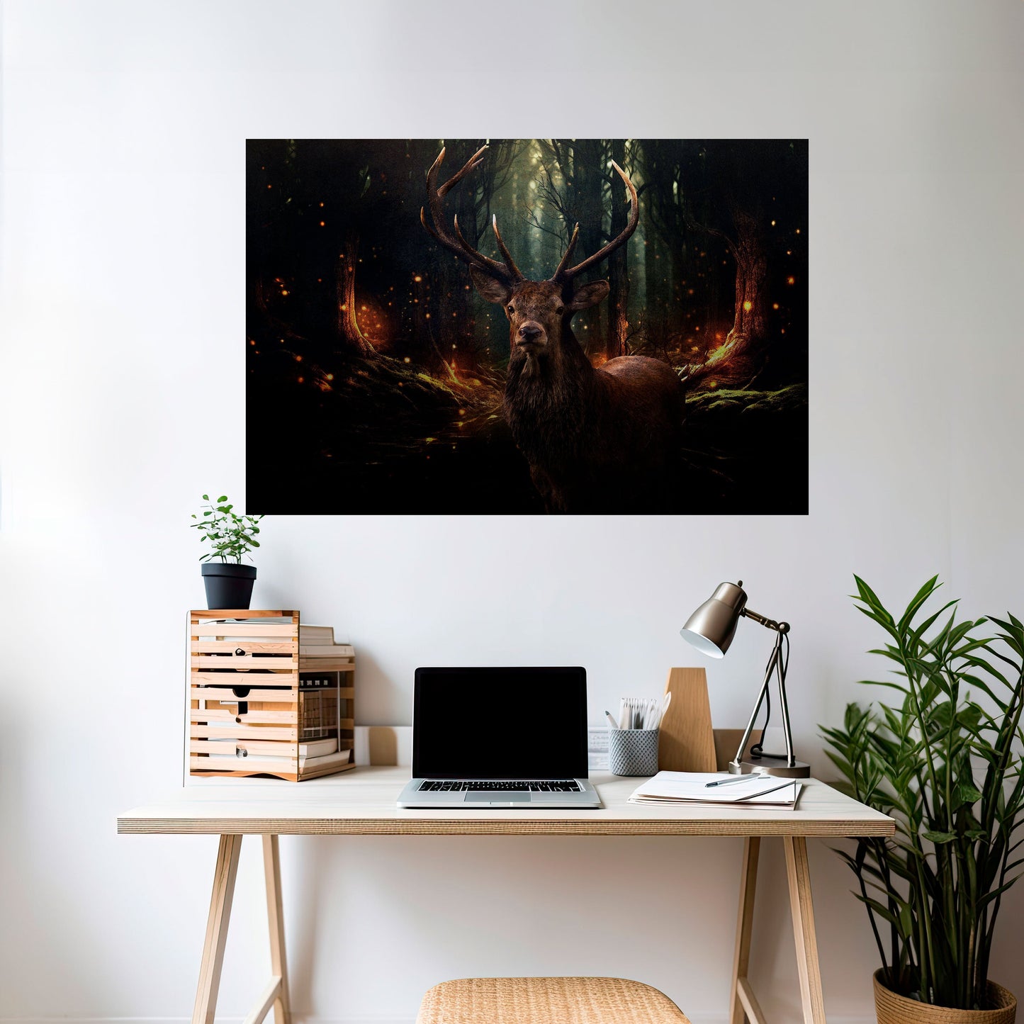 ENCHANTED FOREST GUARDIAN Peel and Stick Horizontal Poster