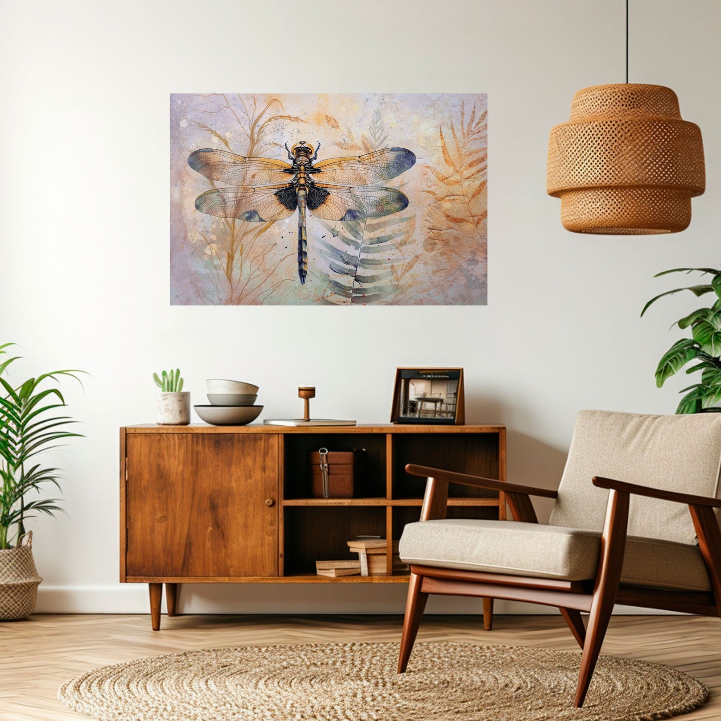 HER HIGHNESS DRAGONFLY Peel and Stick Horizontal Poster