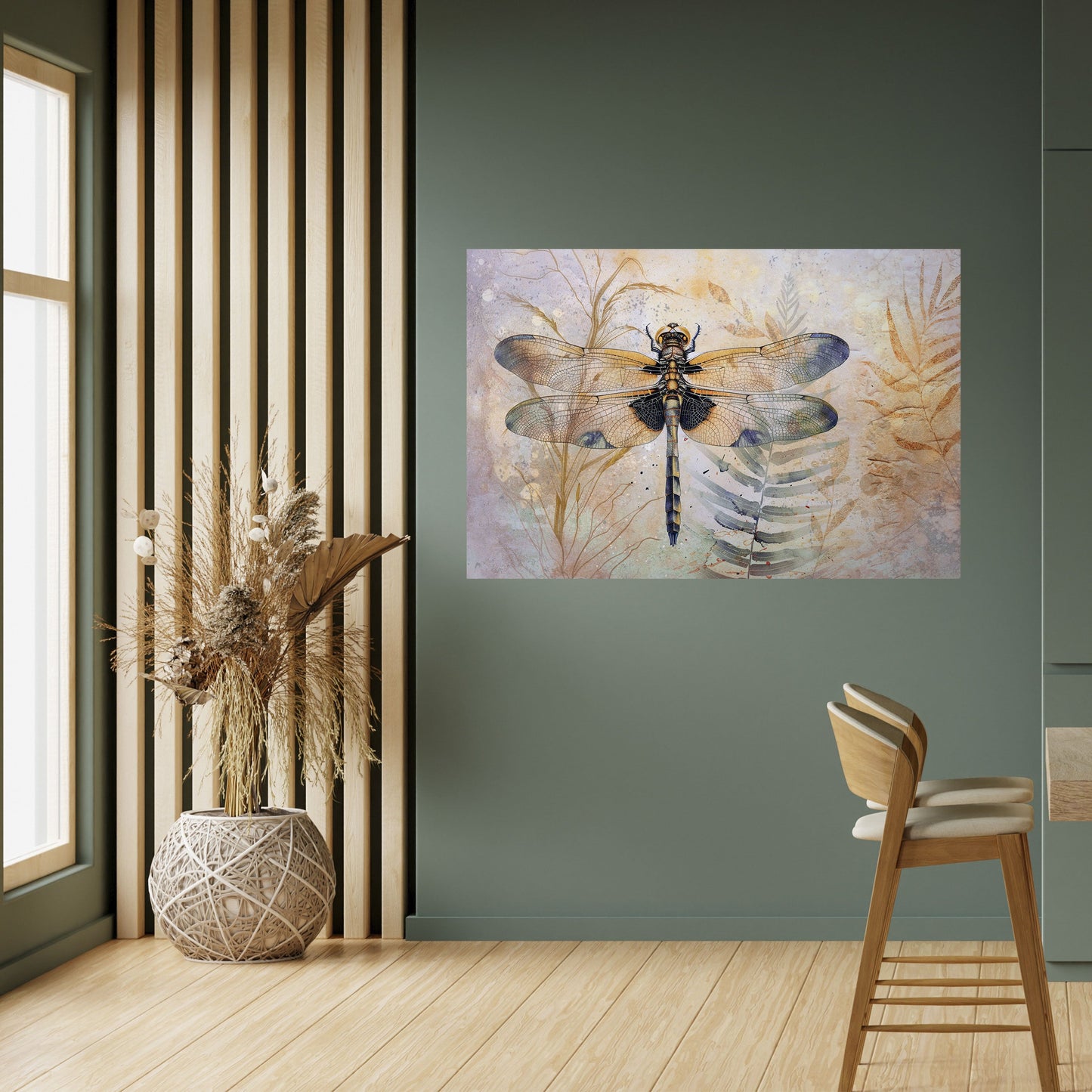 HER HIGHNESS DRAGONFLY Peel and Stick Horizontal Poster