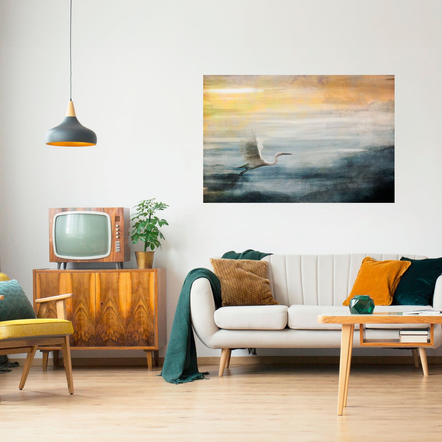 HÄGER I FLYGA, skalbar och självhäftande poster