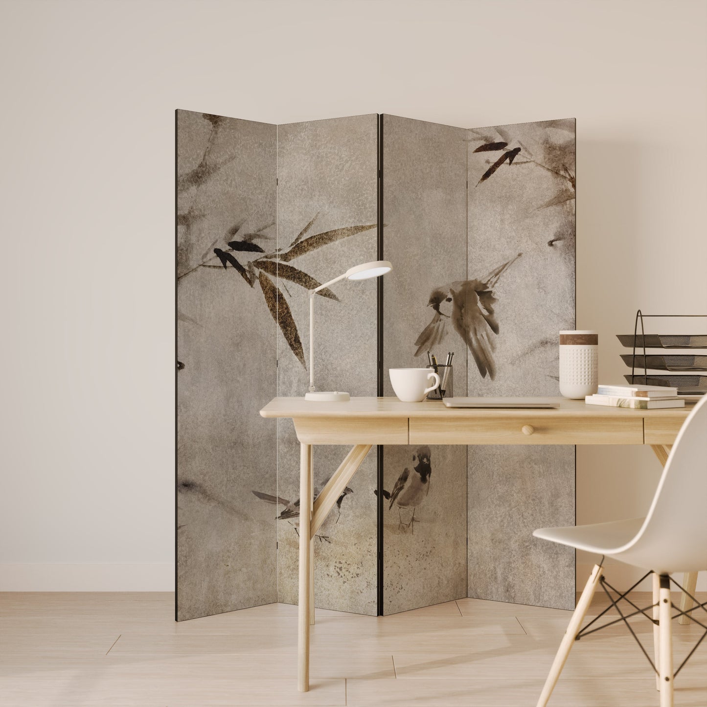 SPARROW BLISS Decorative 4-Panel Room Divider