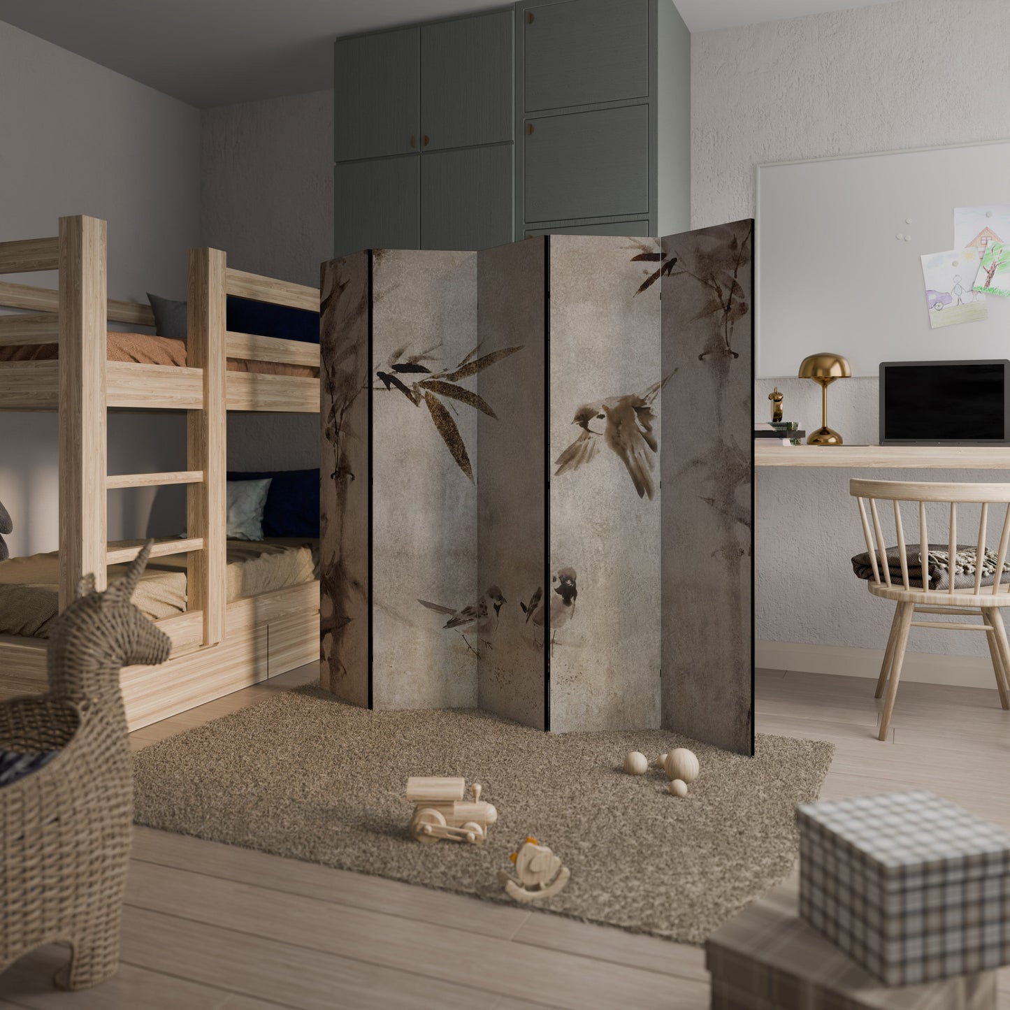 SPARROW BLISS Decorative 5-Panel Room Divider