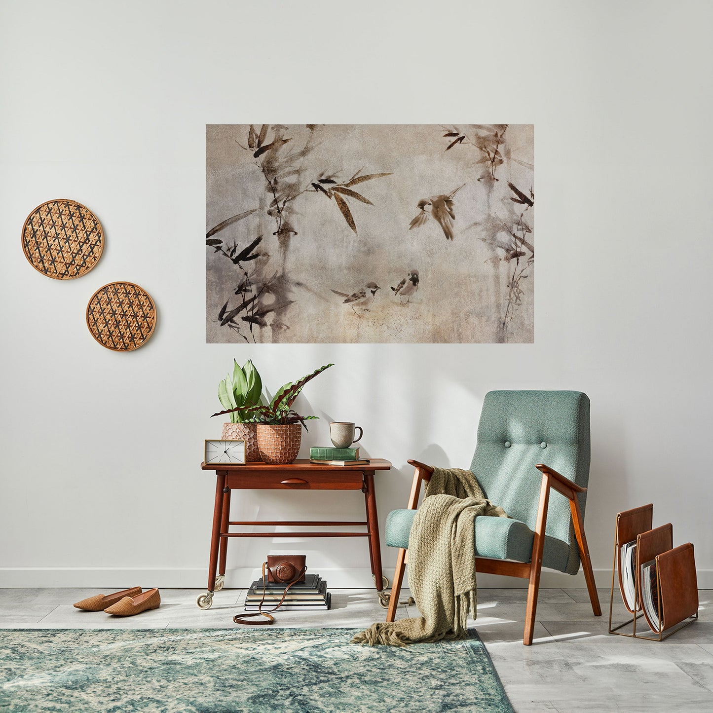 Sparrow Bliss horisontell affisch med självhäftande motiv