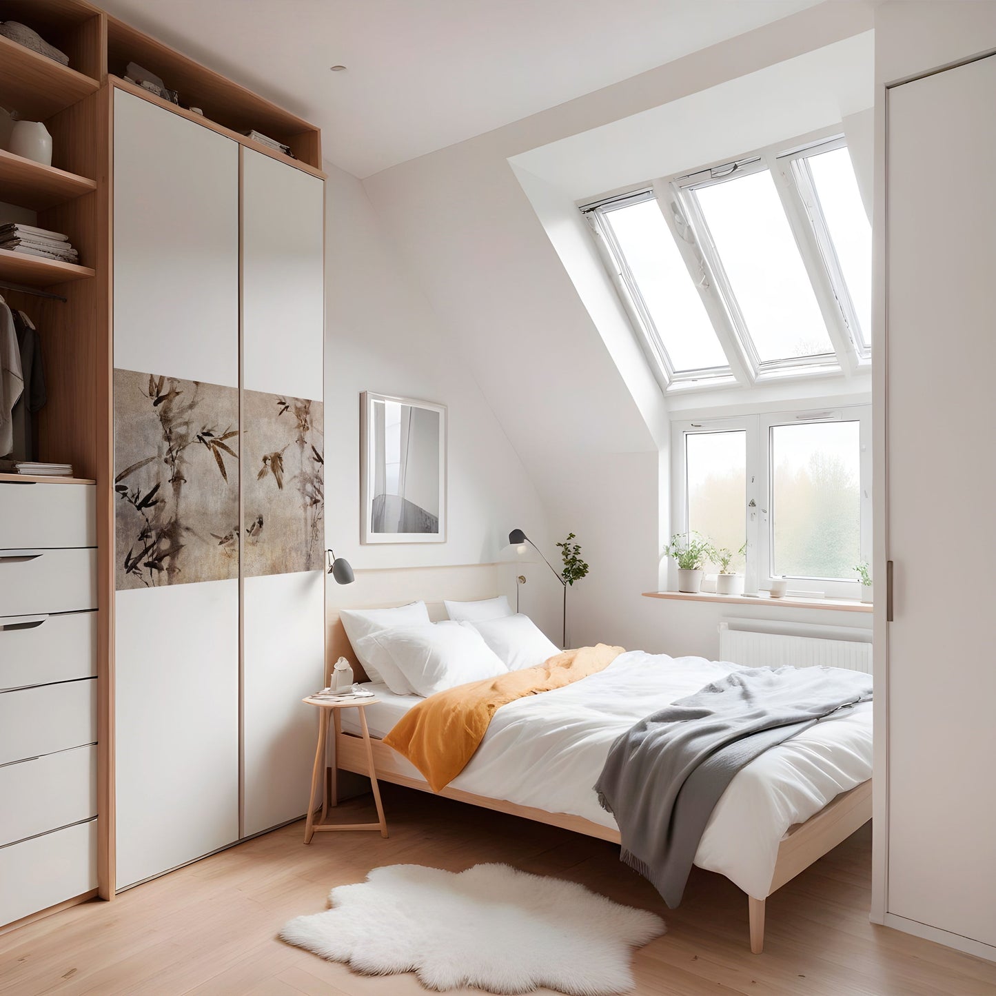 Sparrow Bliss horisontell affisch med självhäftande motiv