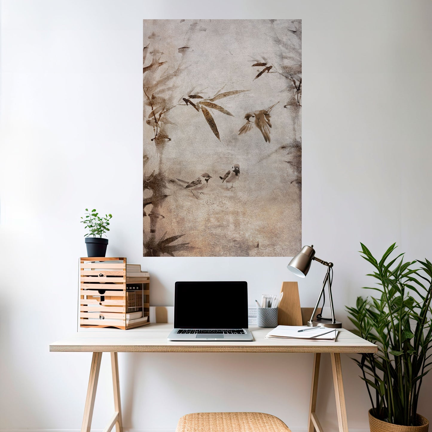 SPARROW BLISS Peel and Stick Vertical Poster
