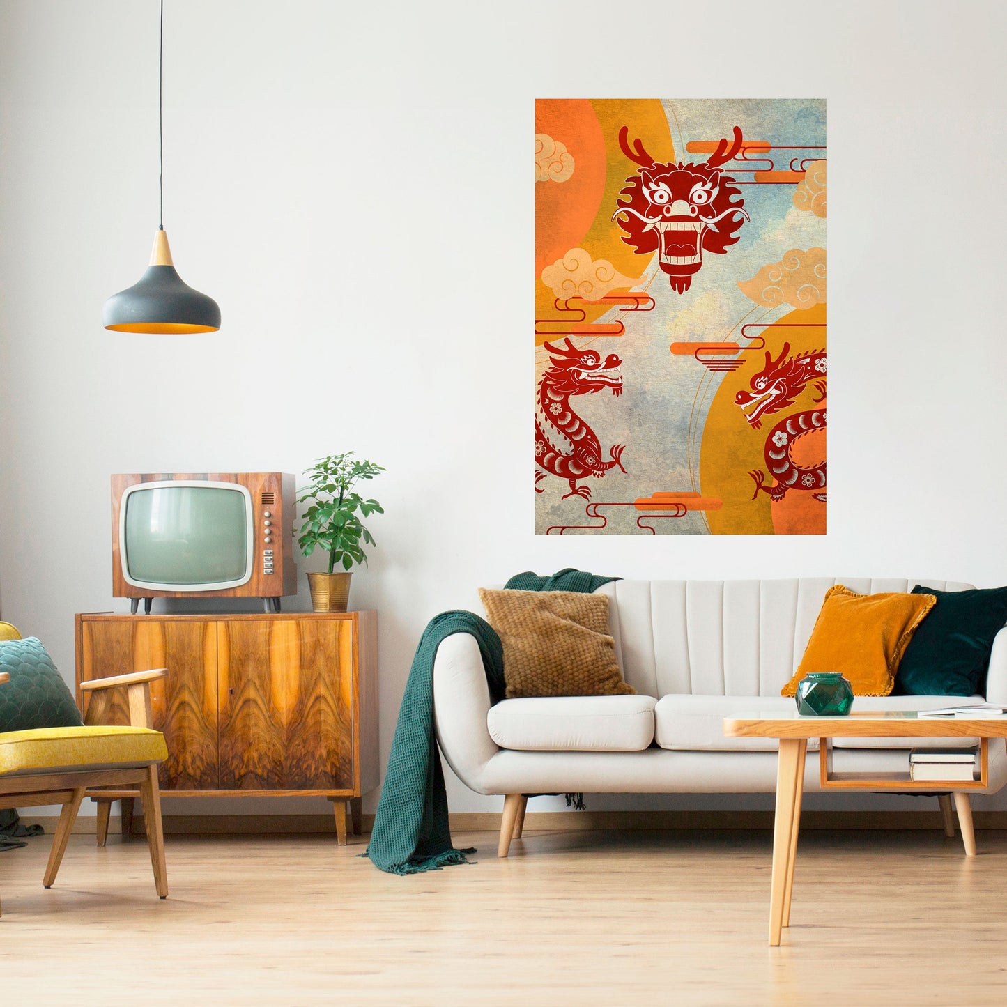 MYSTISK DRAKE, skalbar och självhäftande poster