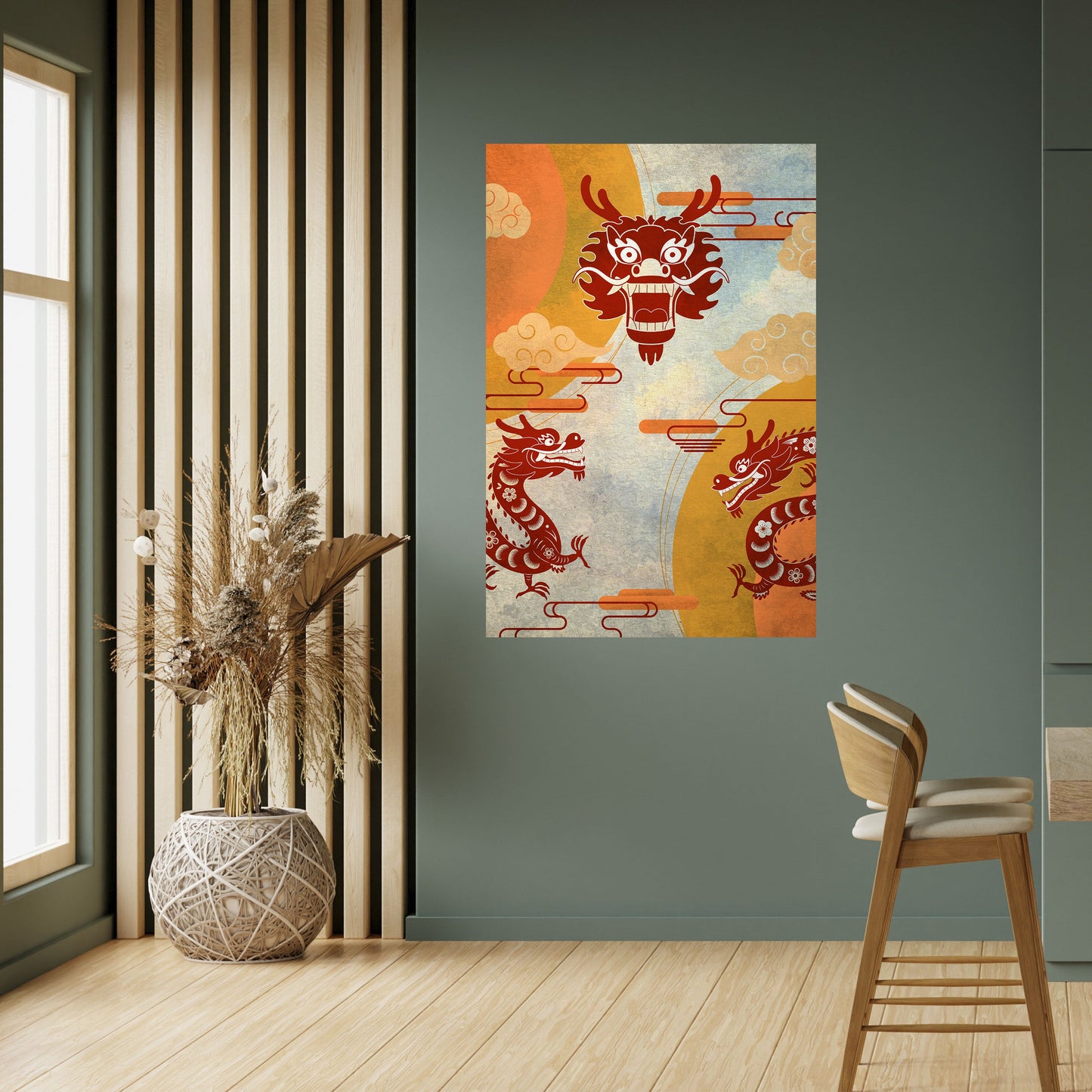 MYSTISK DRAKE, skalbar och självhäftande poster