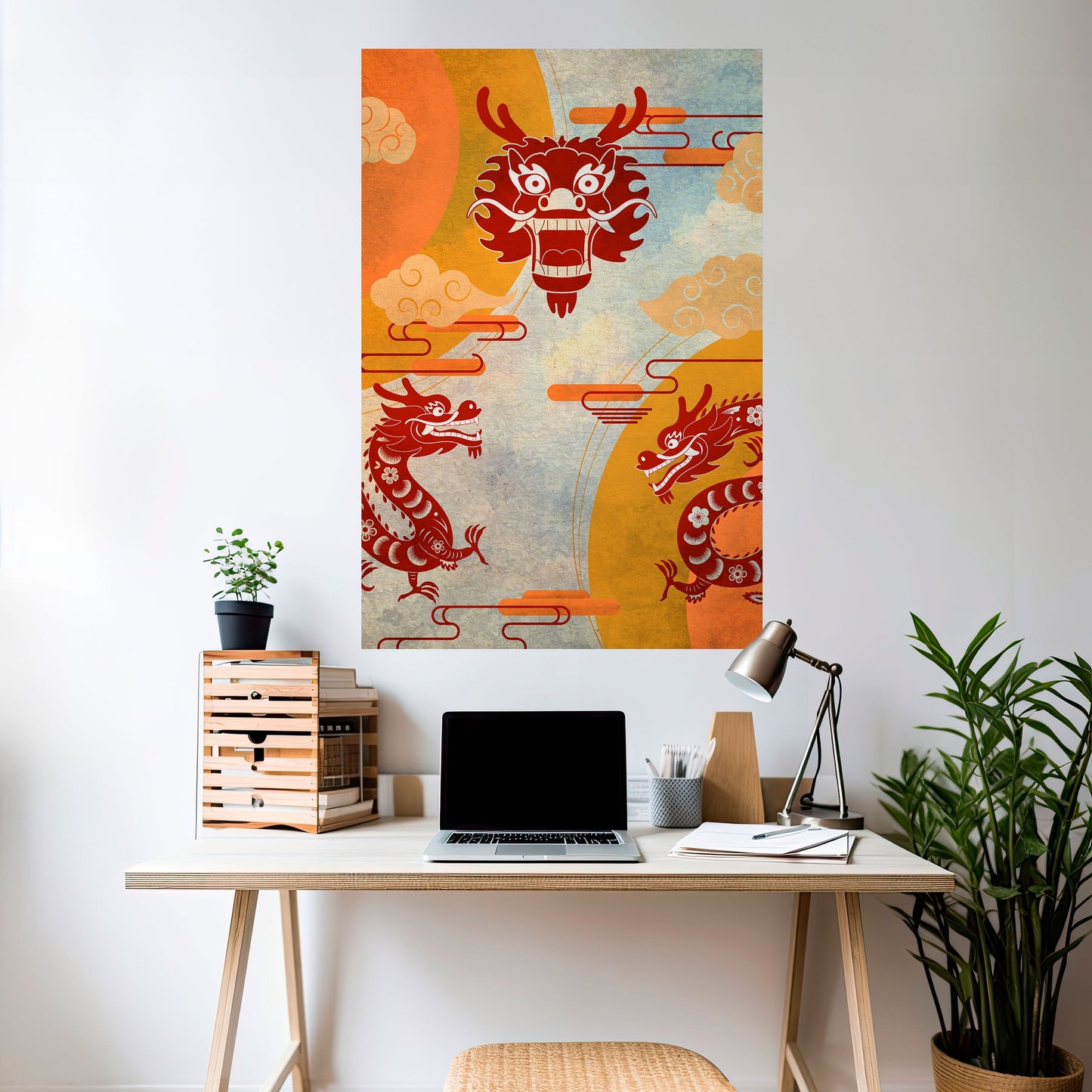 MYSTISK DRAKE, skalbar och självhäftande poster