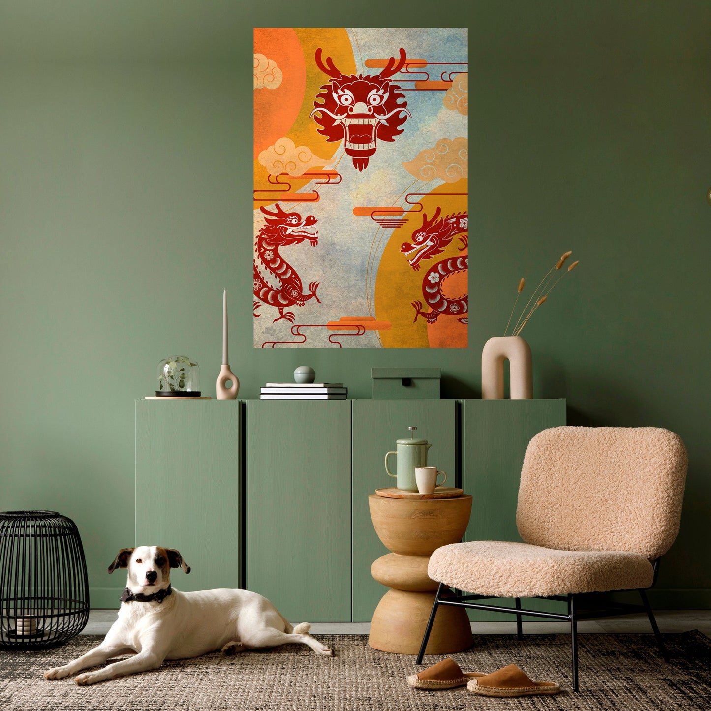 MYSTISK DRAKE, skalbar och självhäftande poster