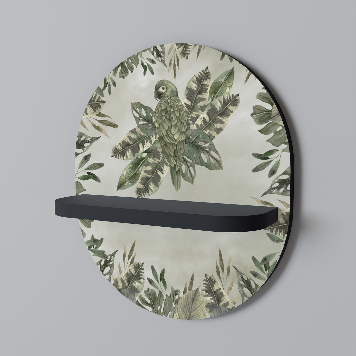 VERDANT ARINI Oval konsthylla i svart finish