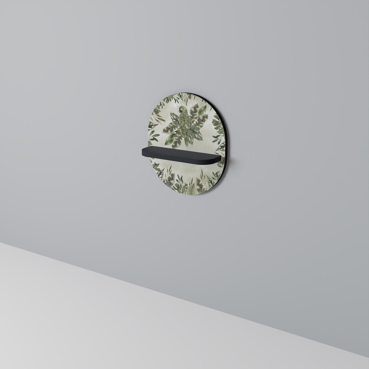 VERDANT ARINI Oval konsthylla i svart finish
