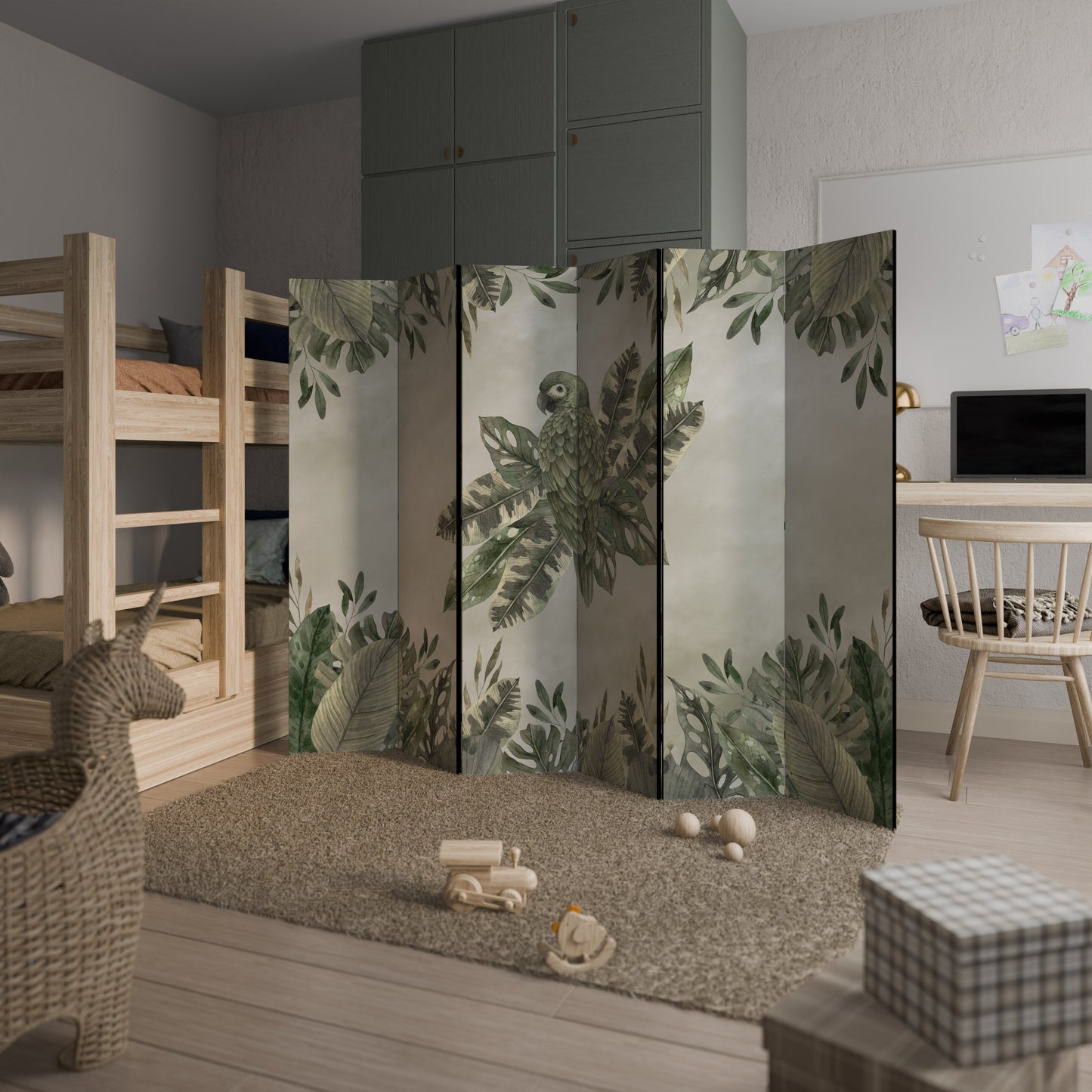 Dekorativ rumsavdelare med 6 paneler i VERDANT ARINI
