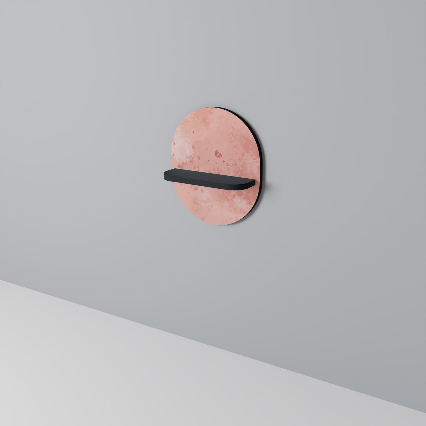 CRANE DANCE Oval konsthylla i svart finish