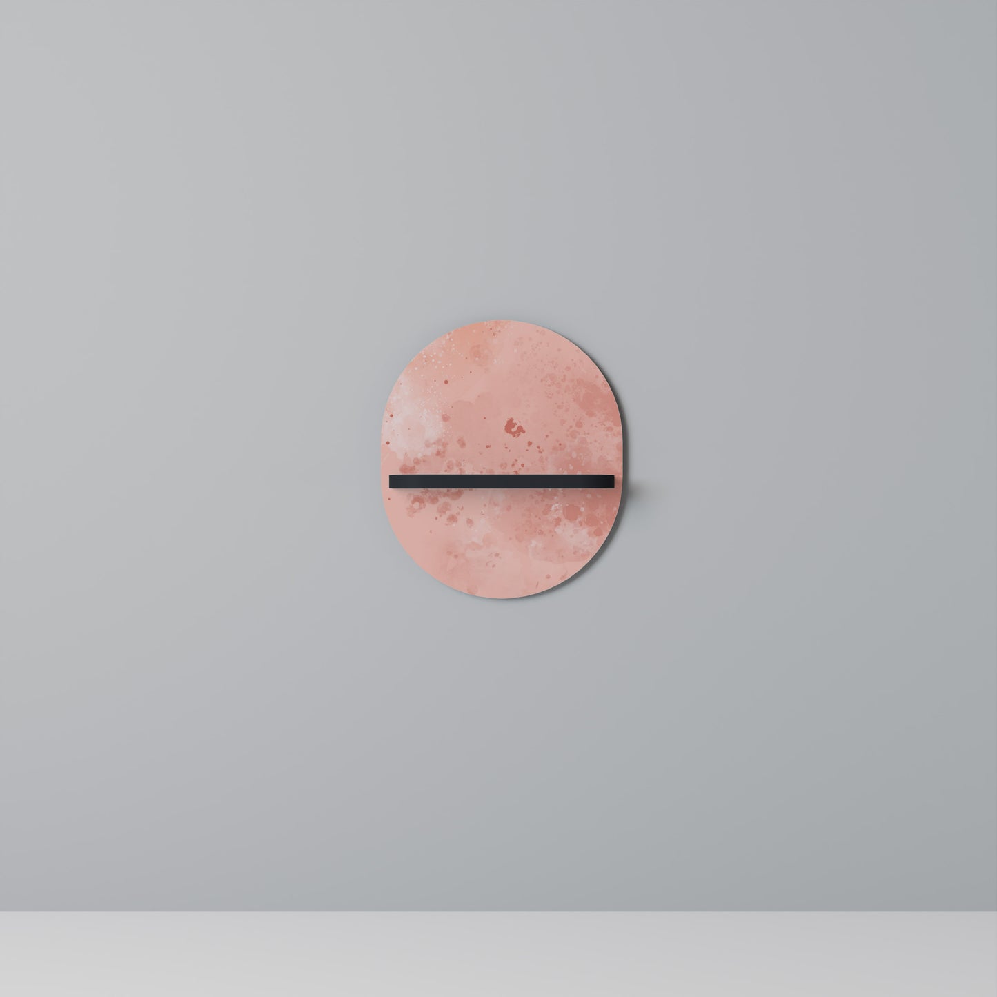 CRANE DANCE Oval konsthylla i svart finish