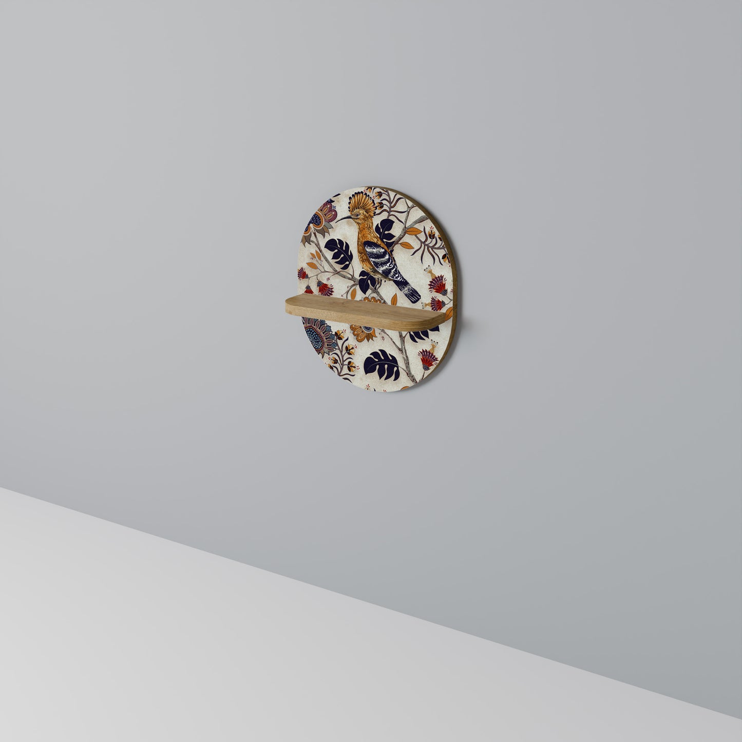 EMINENT HOOPOE Oval konsthylla i ekeffekt