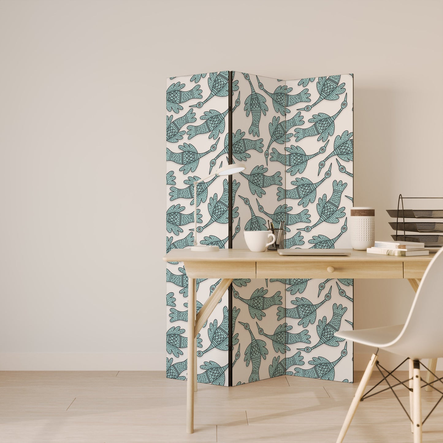 WATERSPOUT SONGIBIRD Decorative 3-Panel Room Divider