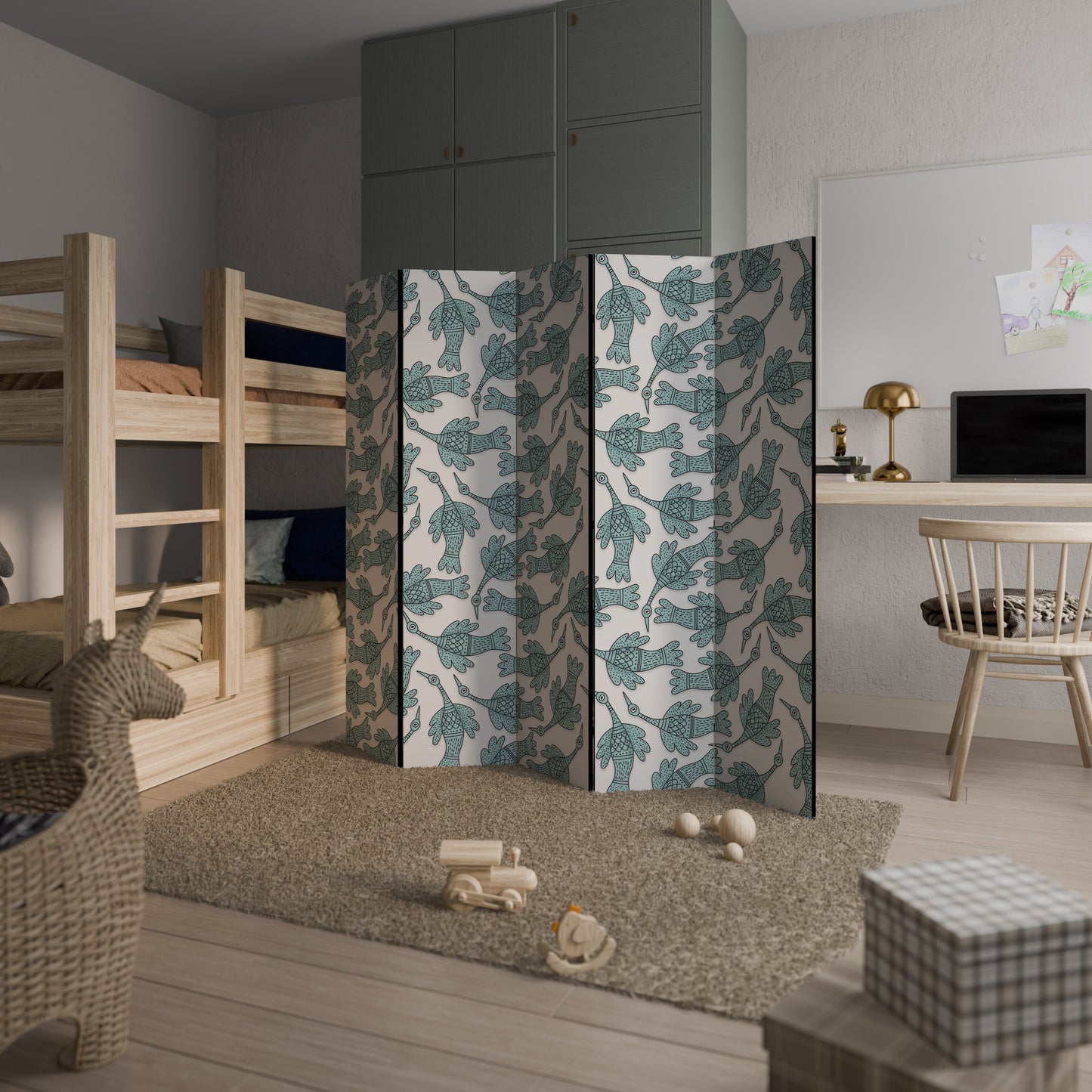 WATERSPOUT SONGIBIRD Decorative 5-Panel Room Divider