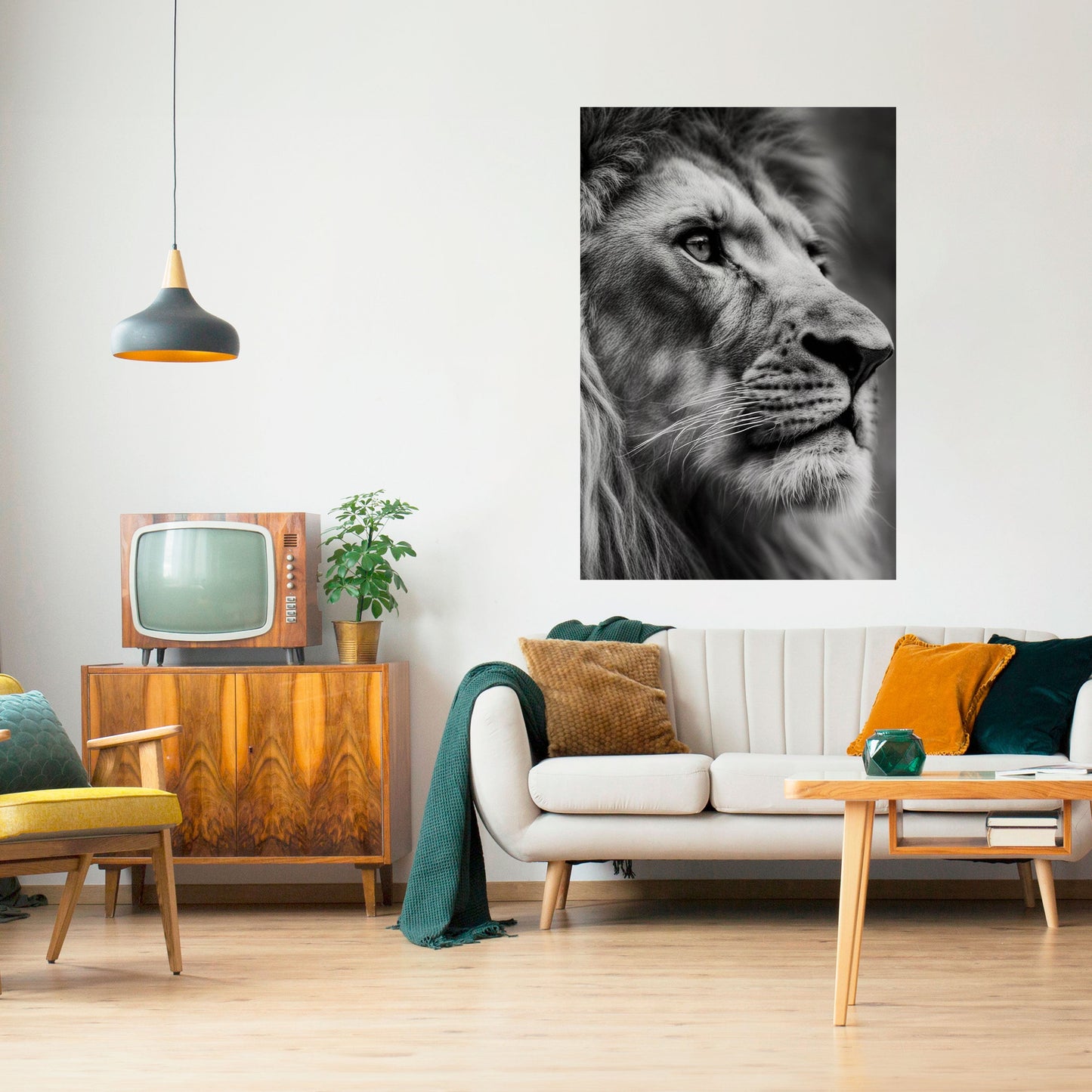 ROYAL REFLECTION Vertikal poster med självhäftande mönster