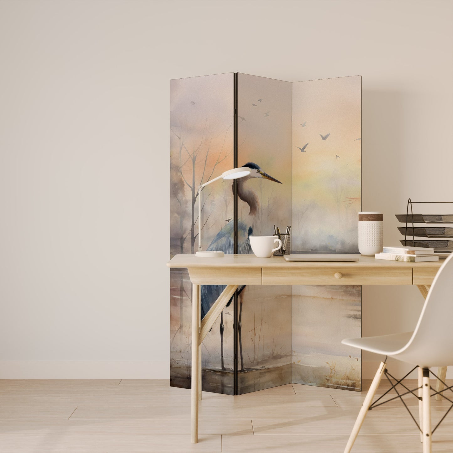HERON DAYDREAM Decorative 3-Panel Room Divider