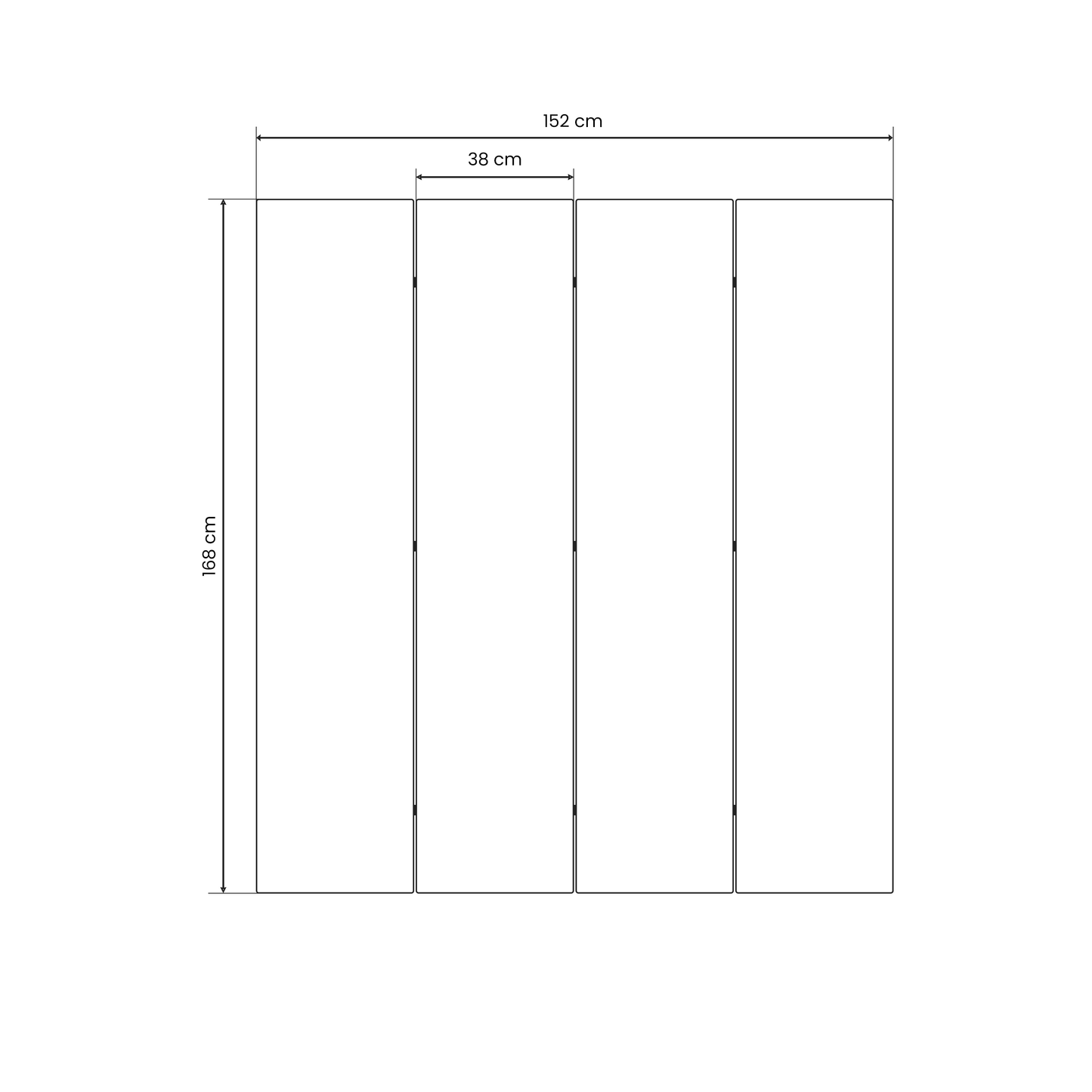 SPARROW BLISS Decorative 4-Panel Room Divider
