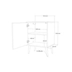 ABSTRACT LANDSCAPE 1-Door Sideboard in Oak Effect