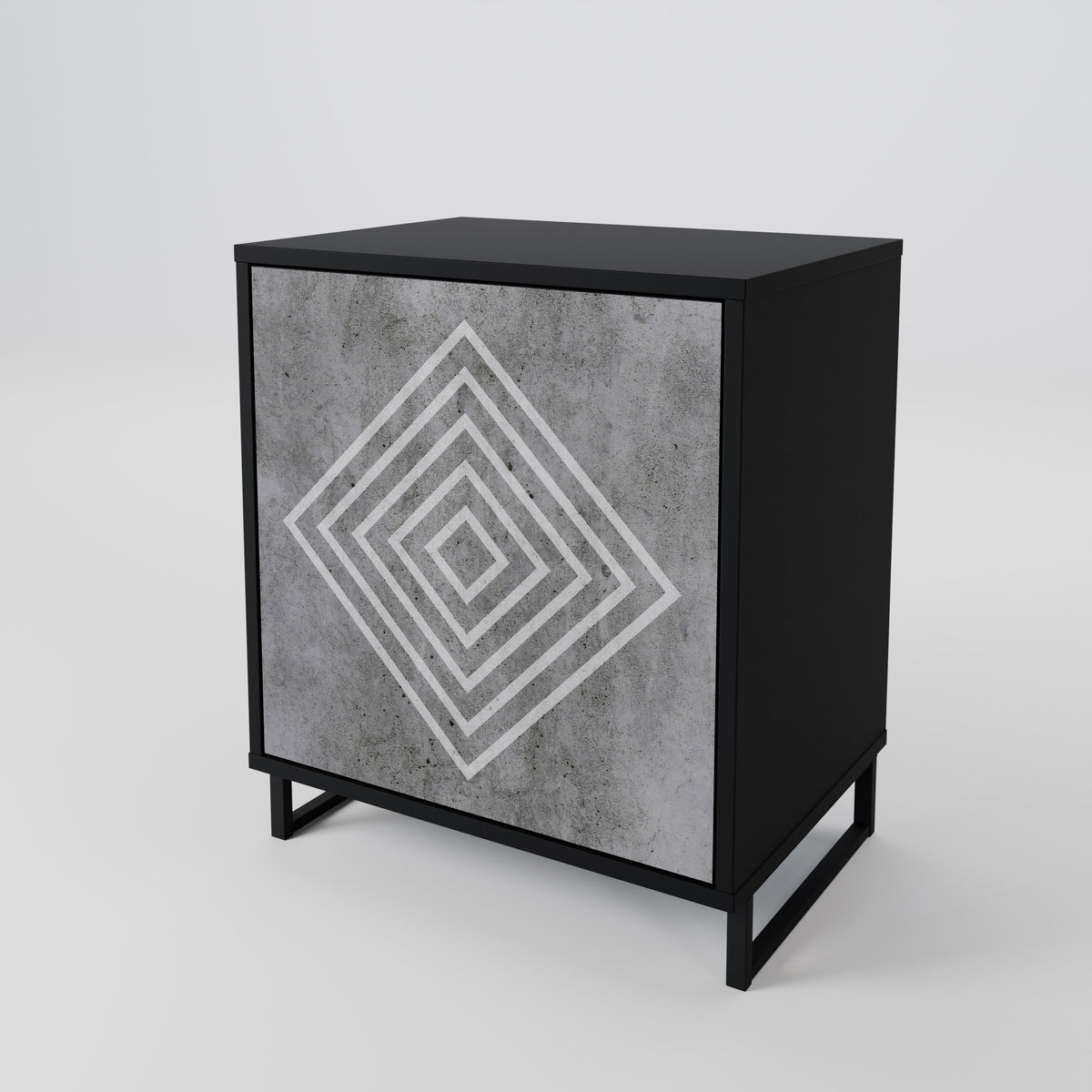 POLYGONAL ARTISTRY Skänk med en dörr