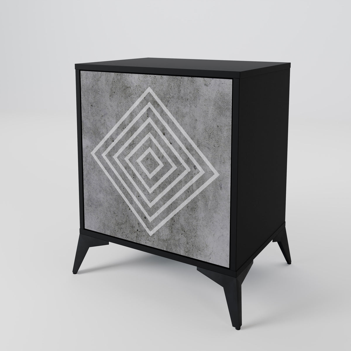 POLYGONAL ARTISTRY Skänk med en dörr