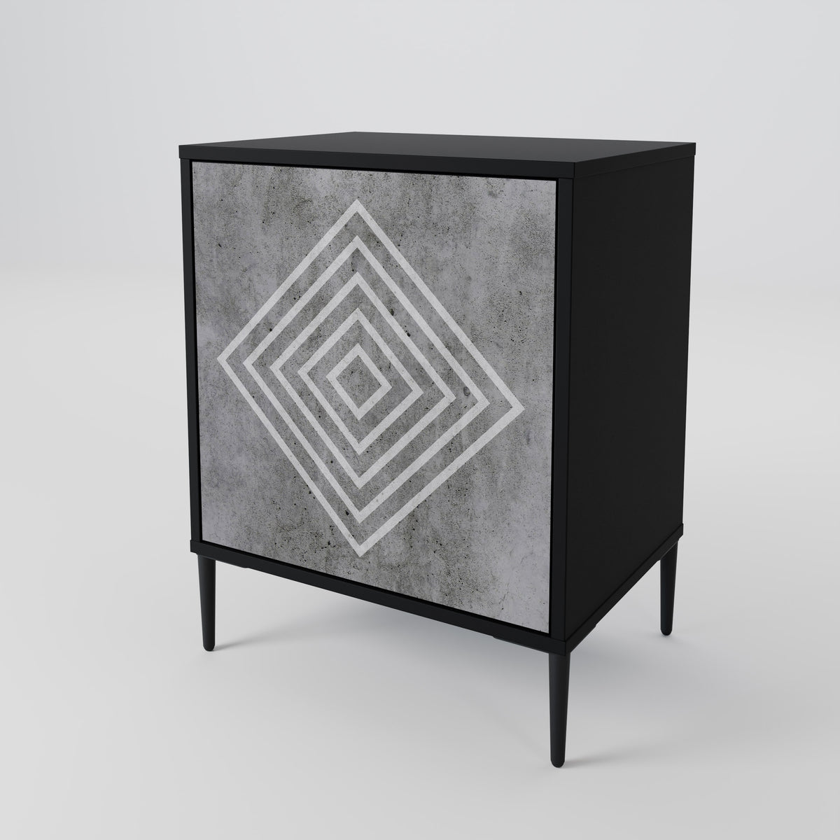POLYGONAL ARTISTRY Skänk med en dörr