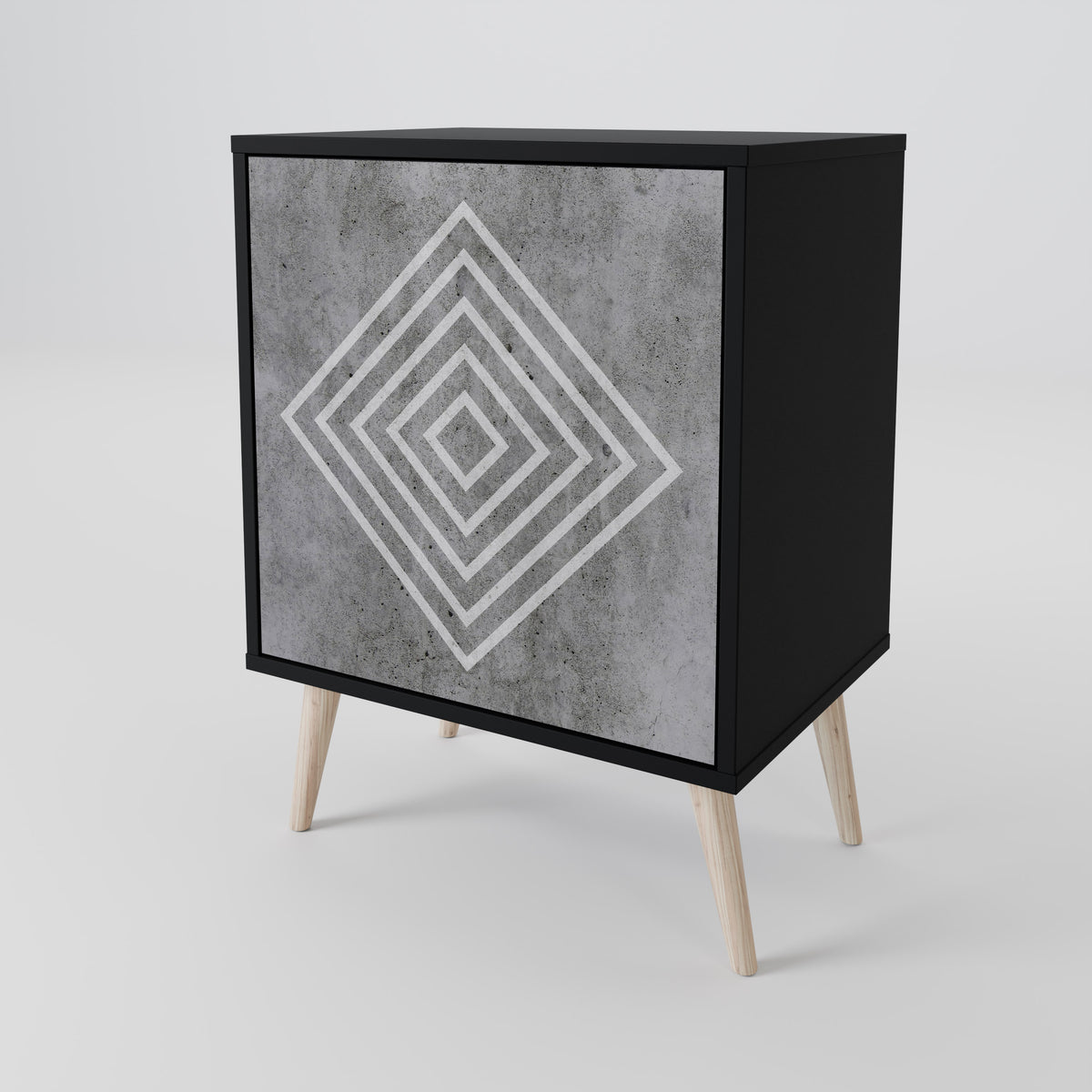 POLYGONAL ARTISTRY Skänk med en dörr