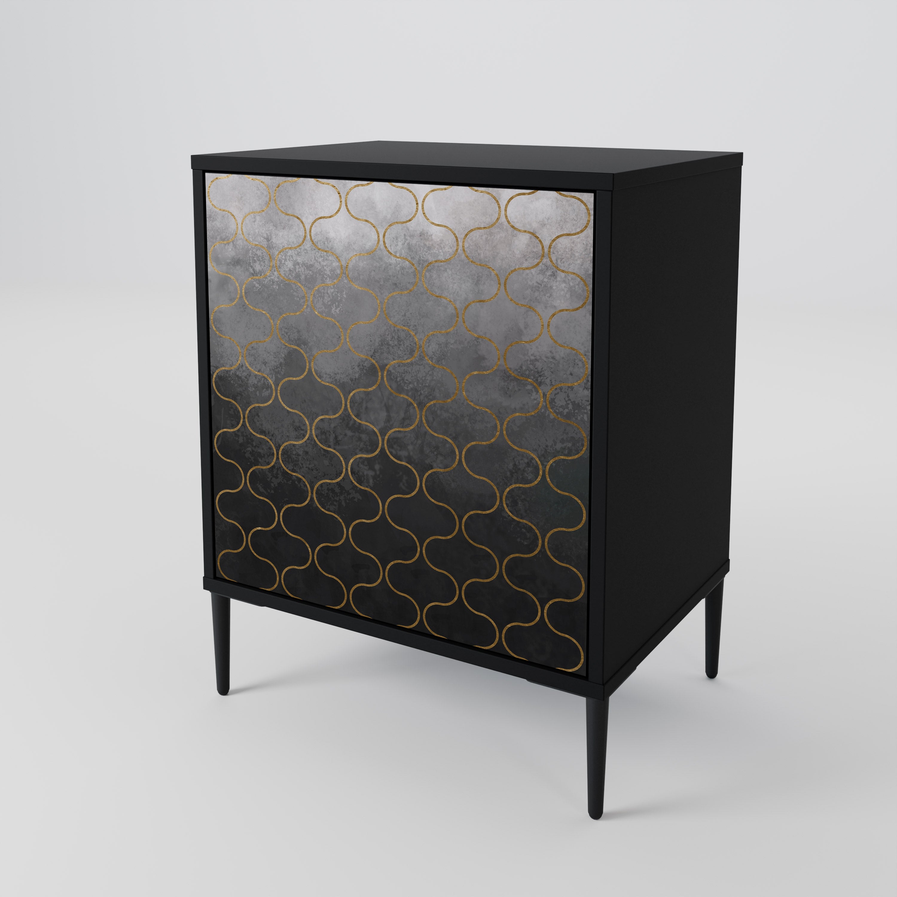 TESSELATED GRAYISH Skänk med en dörr