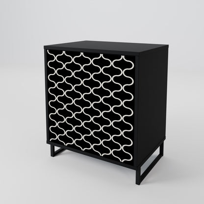TESSELATED BLACKNESS Skänk med en dörr