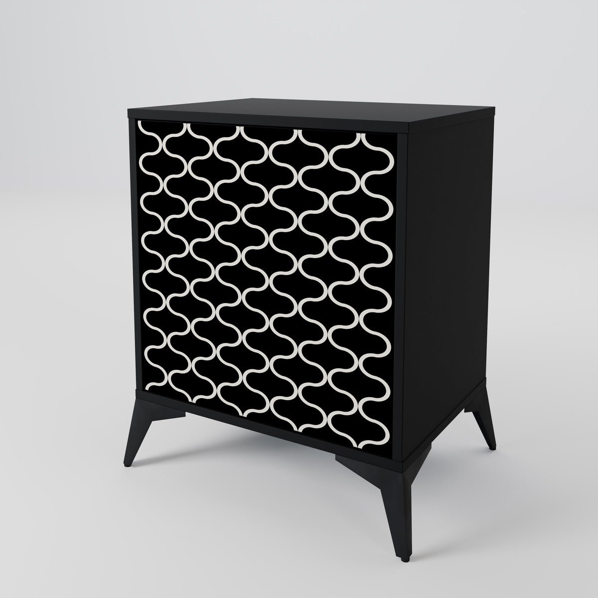 TESSELATED BLACKNESS Skänk med en dörr