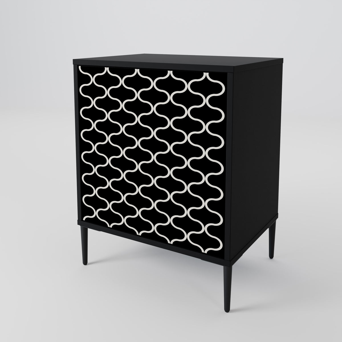 TESSELATED BLACKNESS Skänk med en dörr