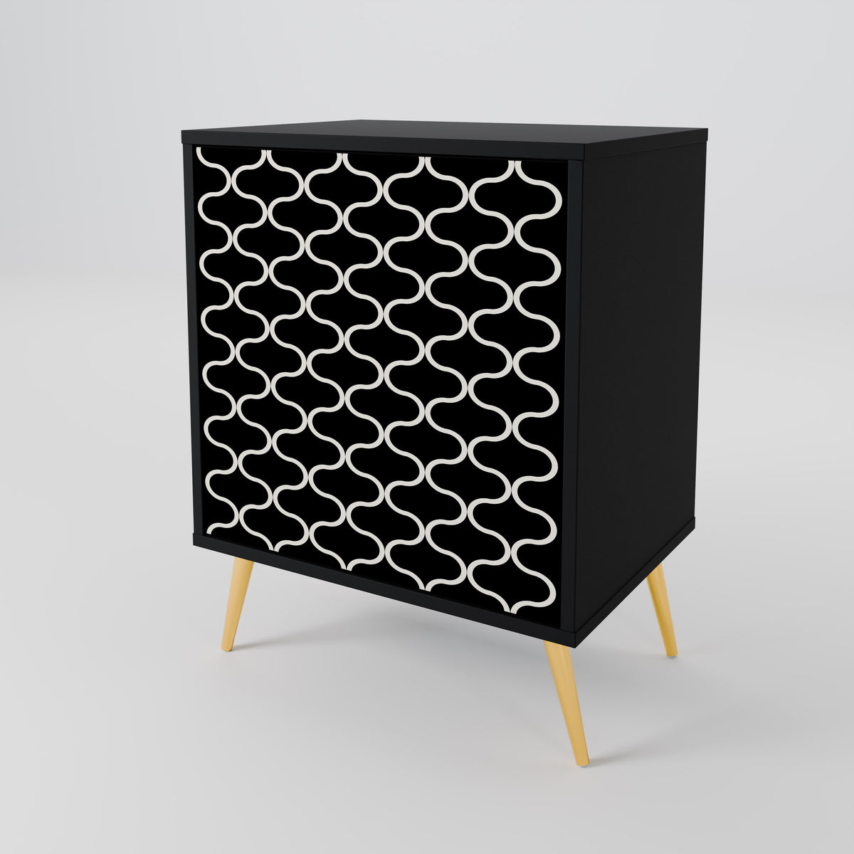 TESSELATED BLACKNESS Skänk med en dörr