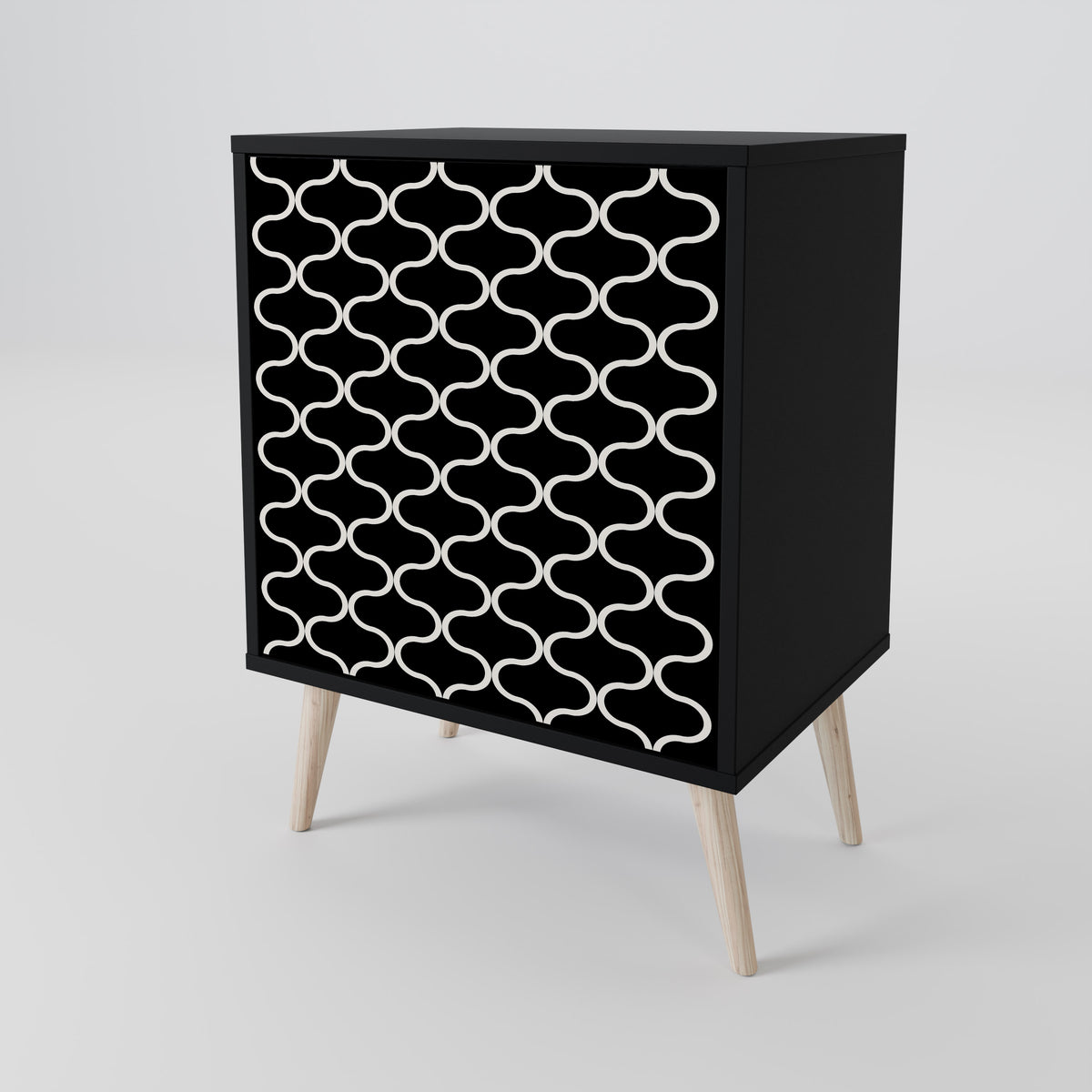 TESSELATED BLACKNESS Skänk med en dörr