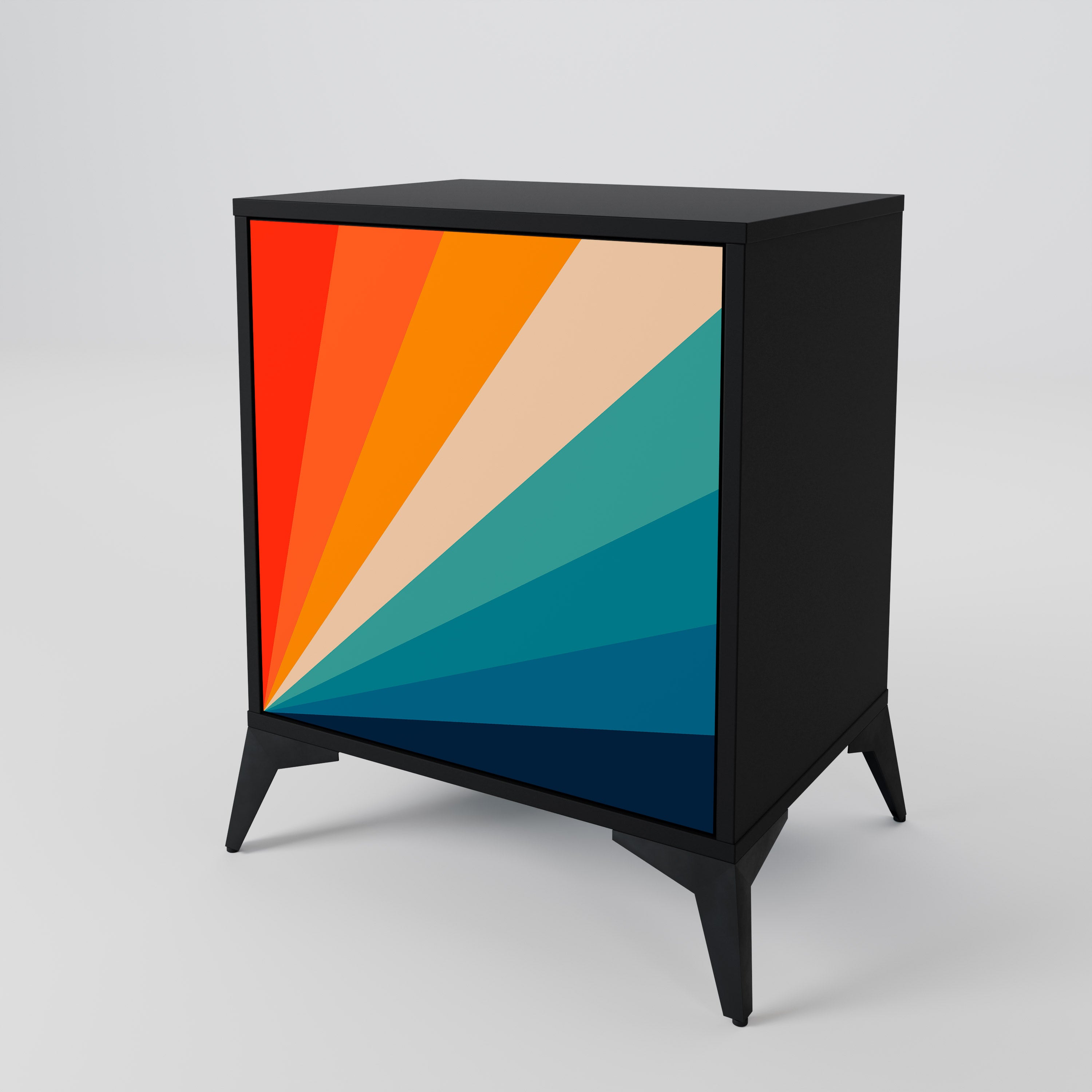 PRISM CONCUSSION 1-Door Sideboard in Black Finish