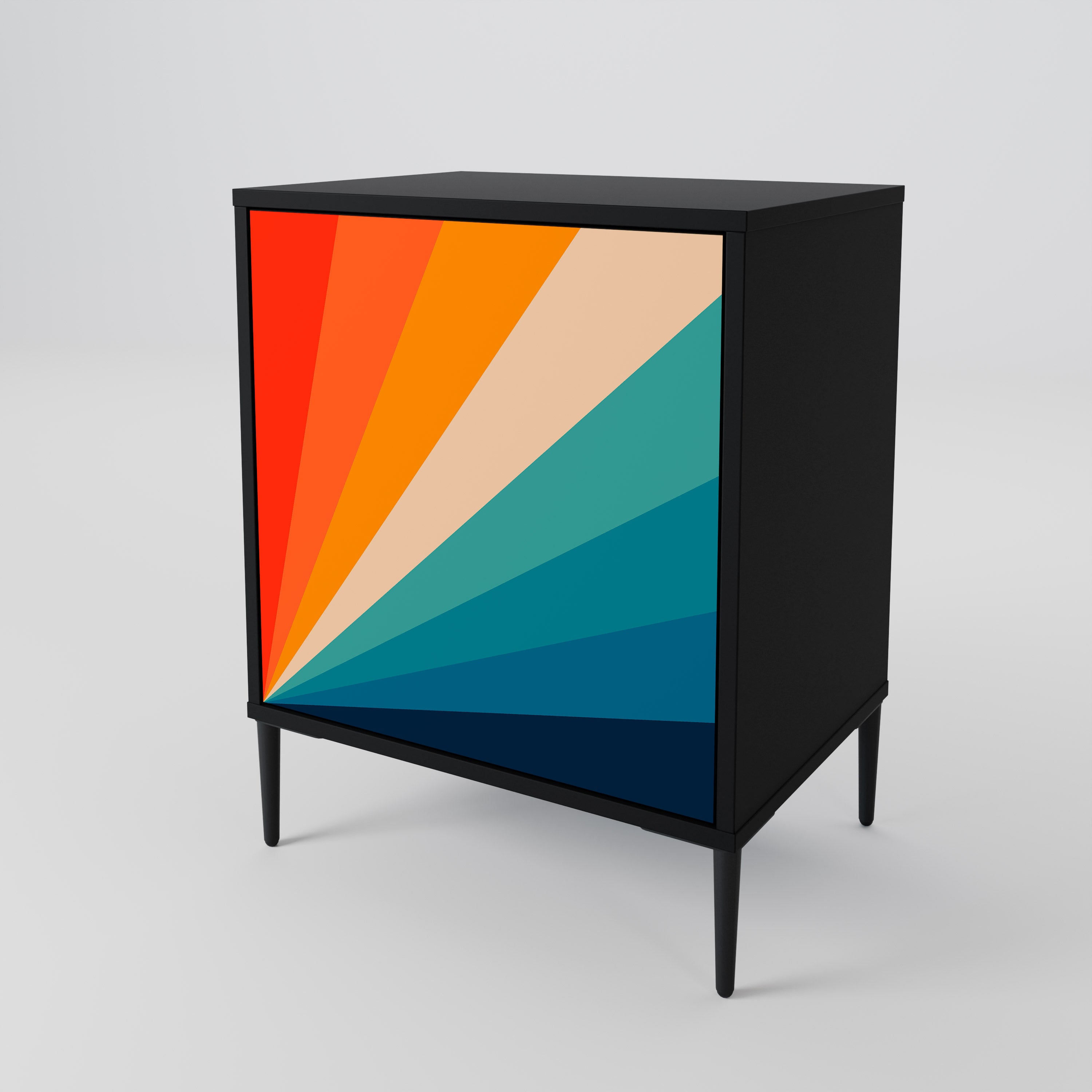 PRISM CONCUSSION 1-Door Sideboard in Black Finish