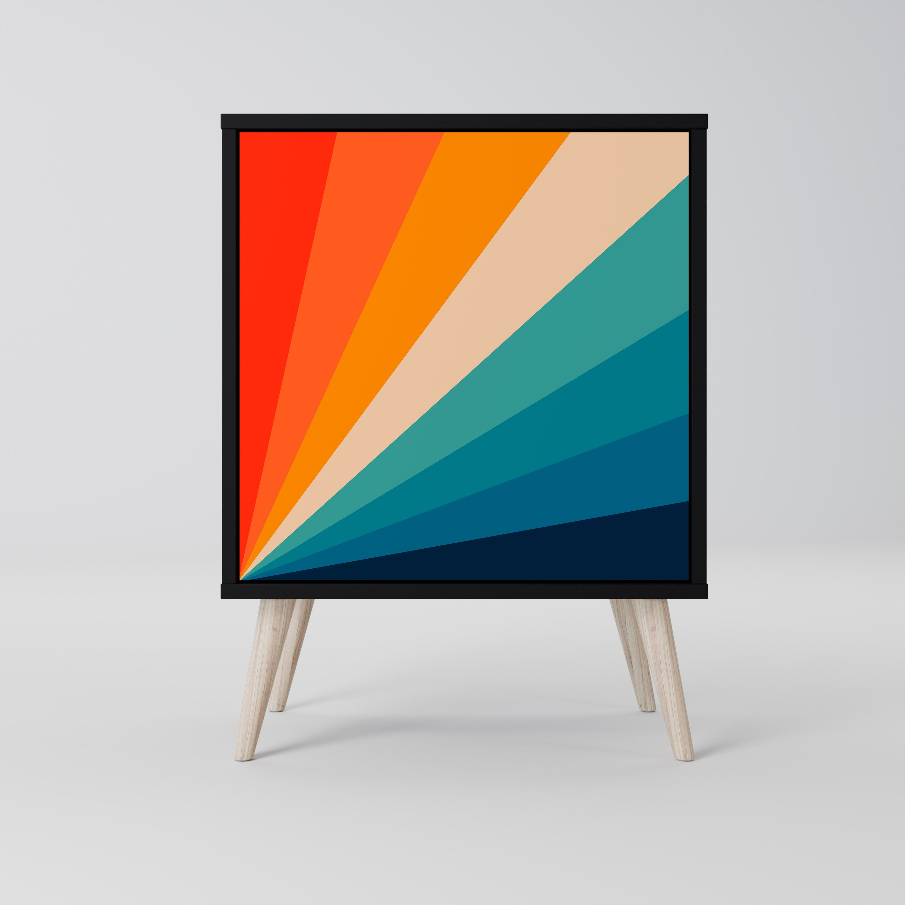 PRISM CONCUSSION 1-Door Sideboard in Black Finish