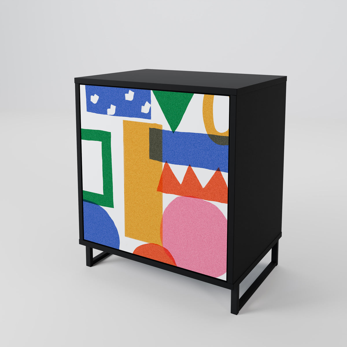 GEOMETRIC GLIMMER Skänk med en dörr