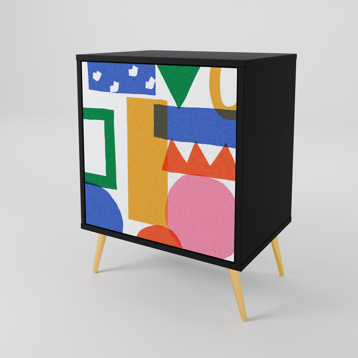 GEOMETRIC GLIMMER Skänk med en dörr