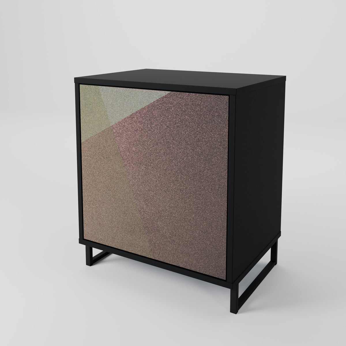 BEIGE GEOMETRY Skänk med en dörr