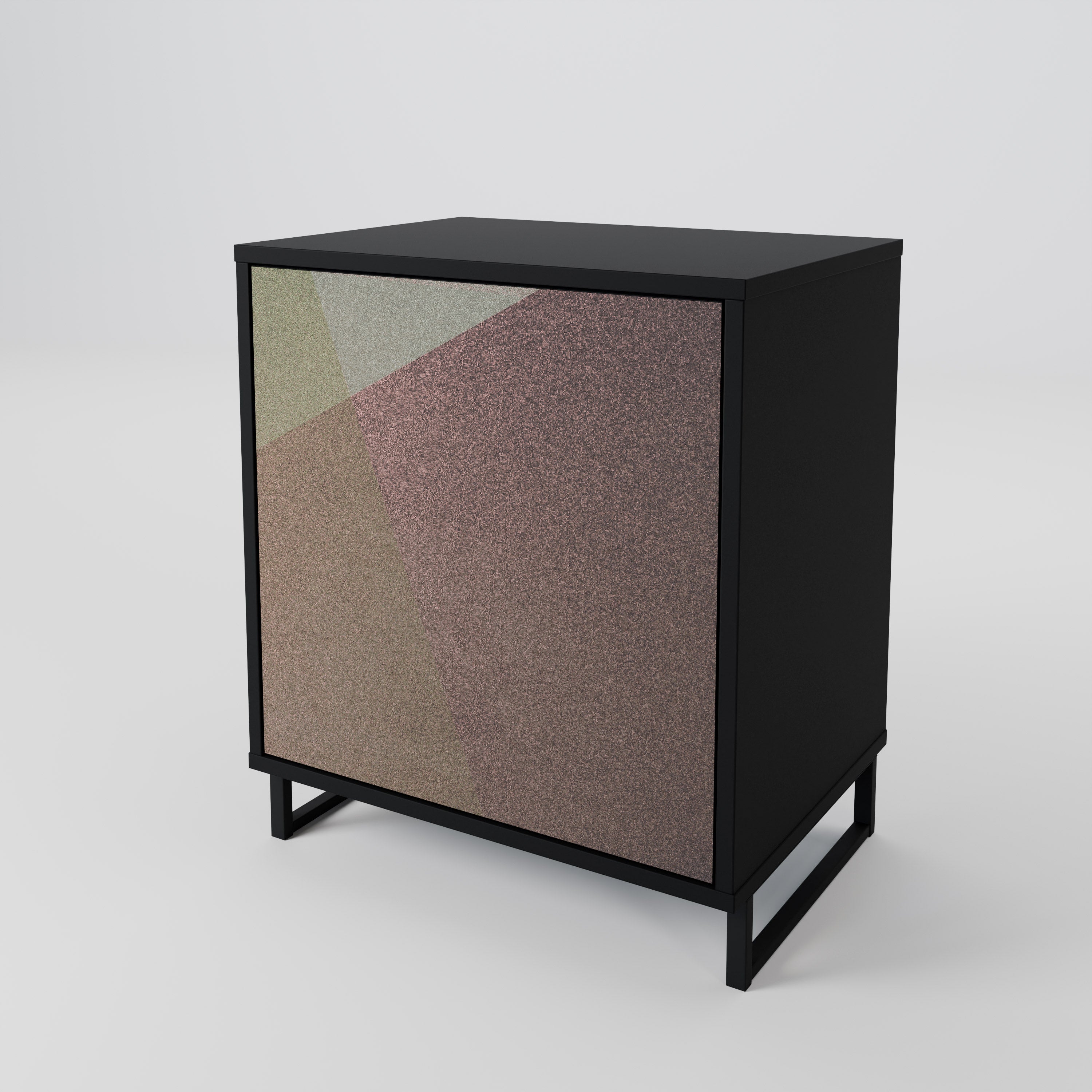 BEIGE GEOMETRY 1-Door Sideboard